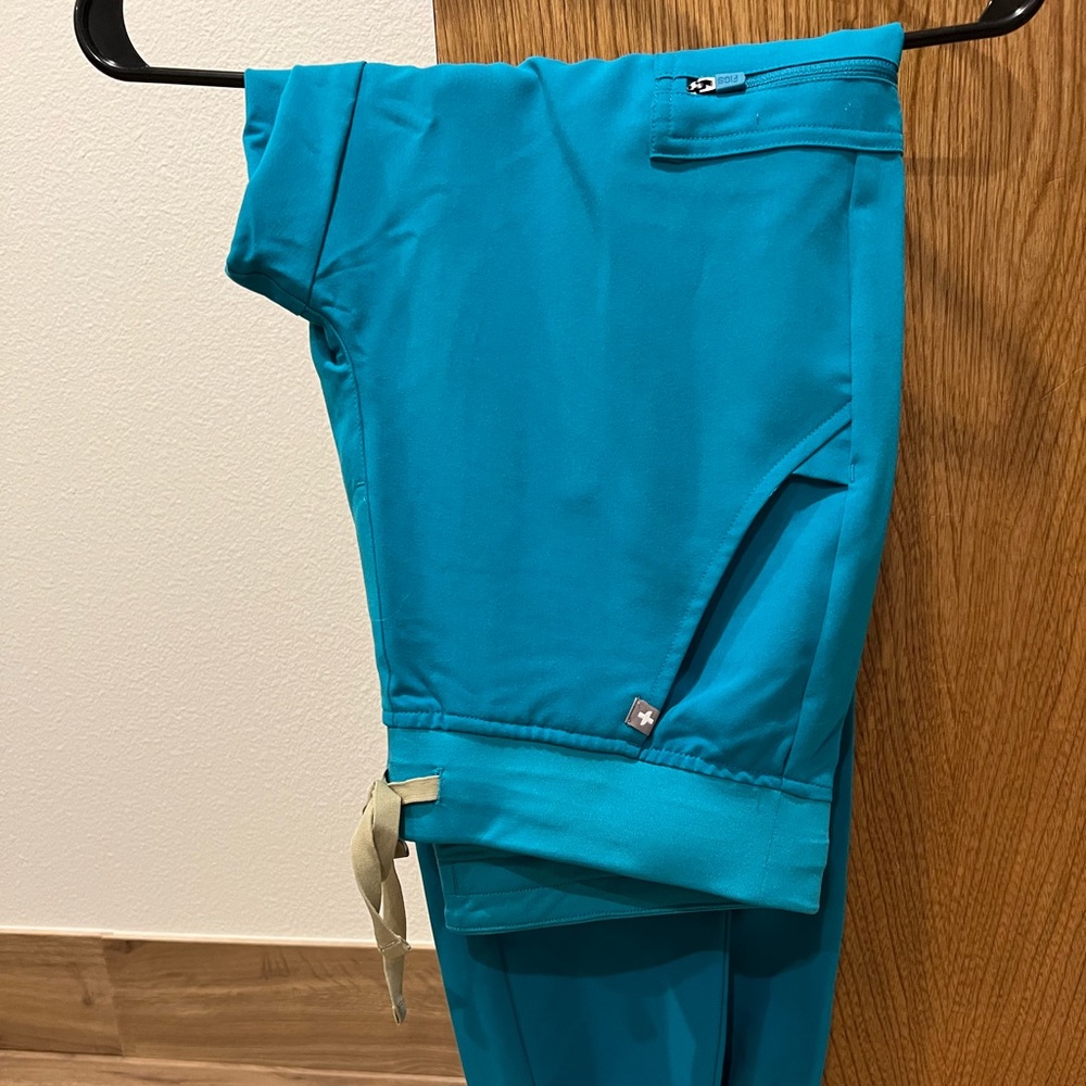 Figs Scrub Bottoms Joggers Teal Women Size XS